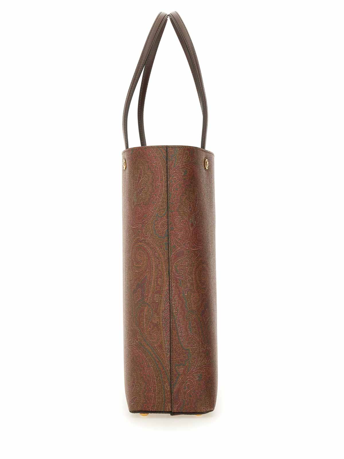 Shop Etro Paisley Shopping Bag In Brown