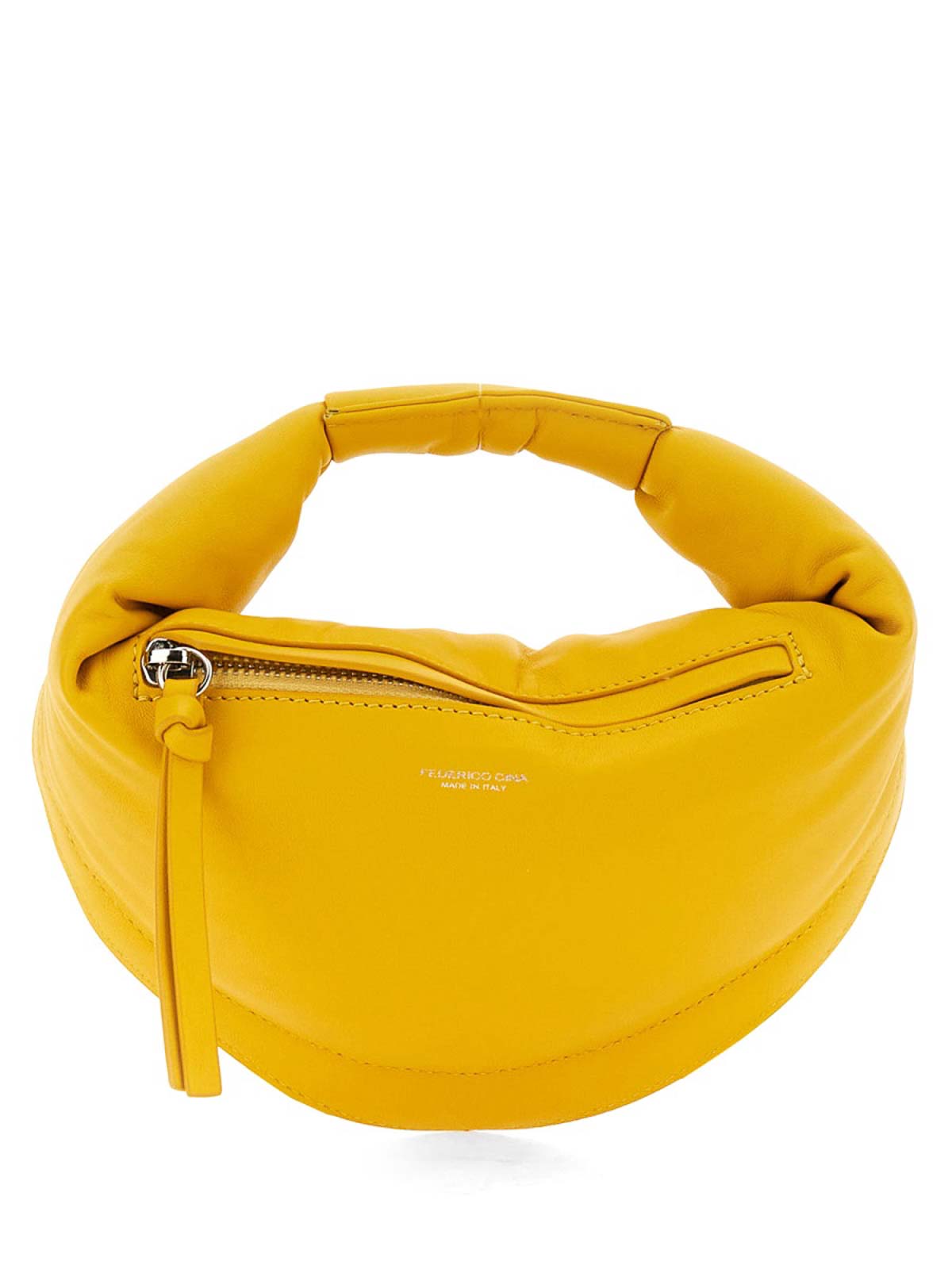 Shop Federico Cina Mini Tortellino Bag In Yellow