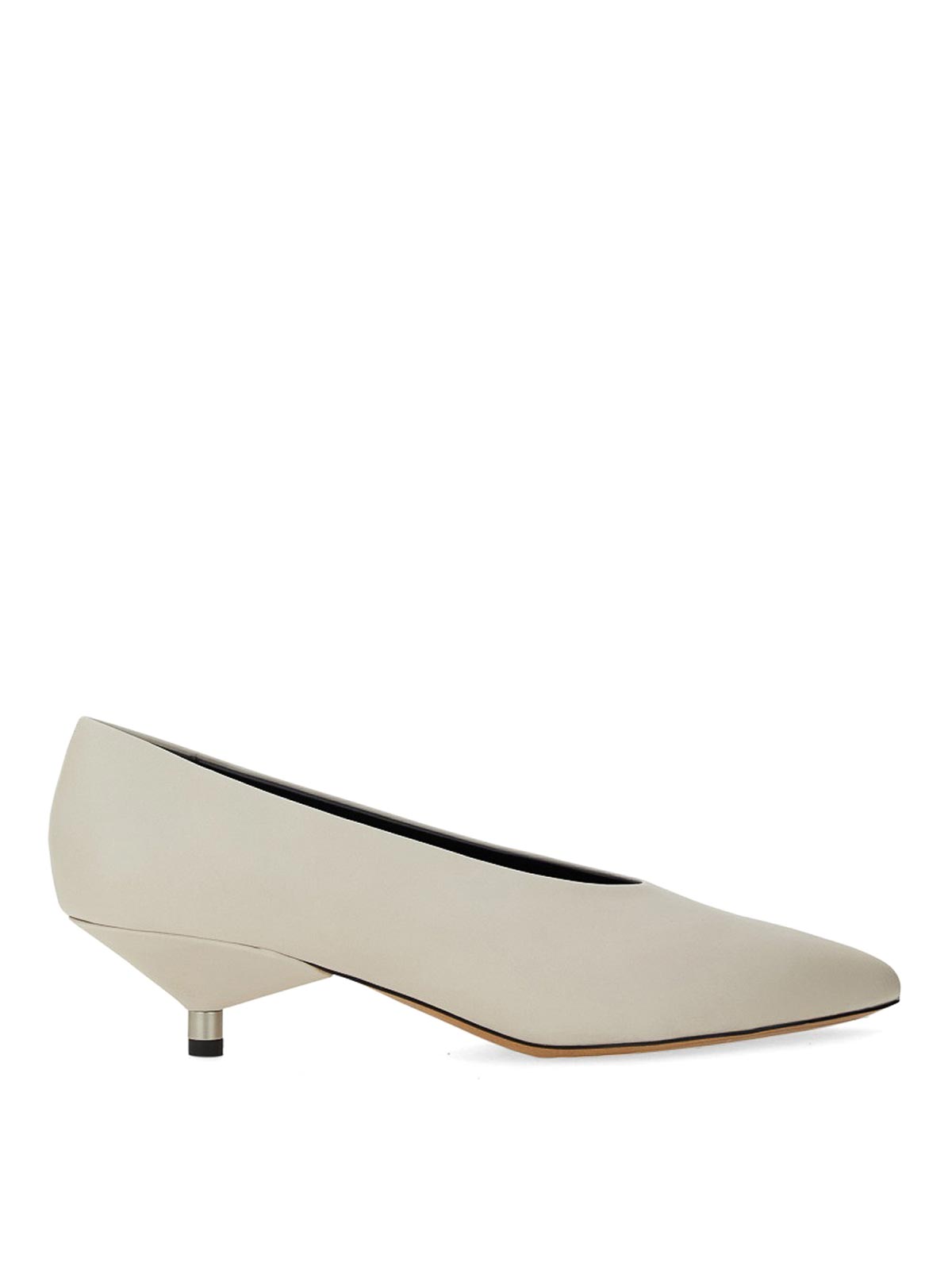 Shop Isabel Marant Leather Ebisa Pumps In White