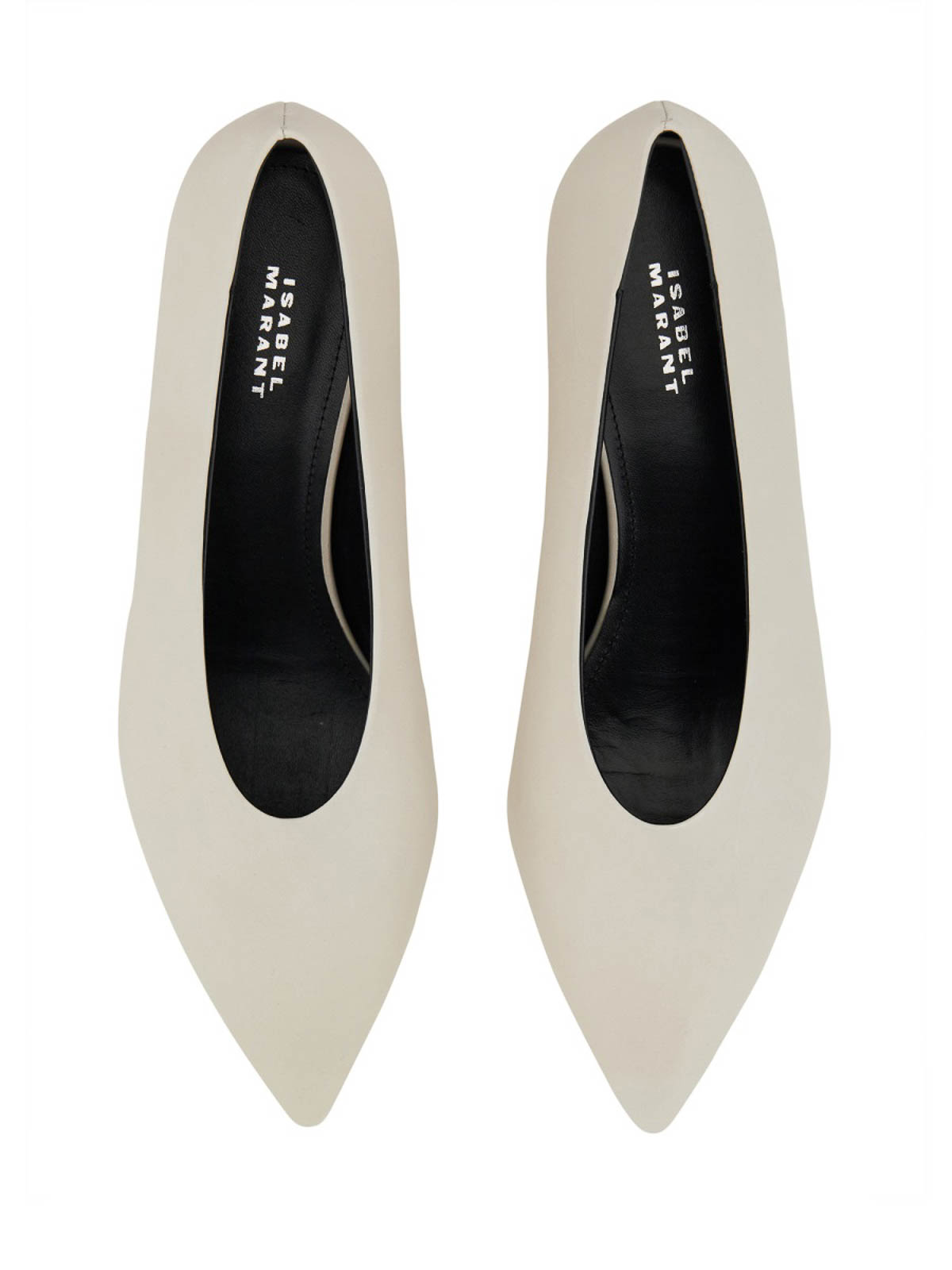 Shop Isabel Marant Leather Ebisa Pumps In White