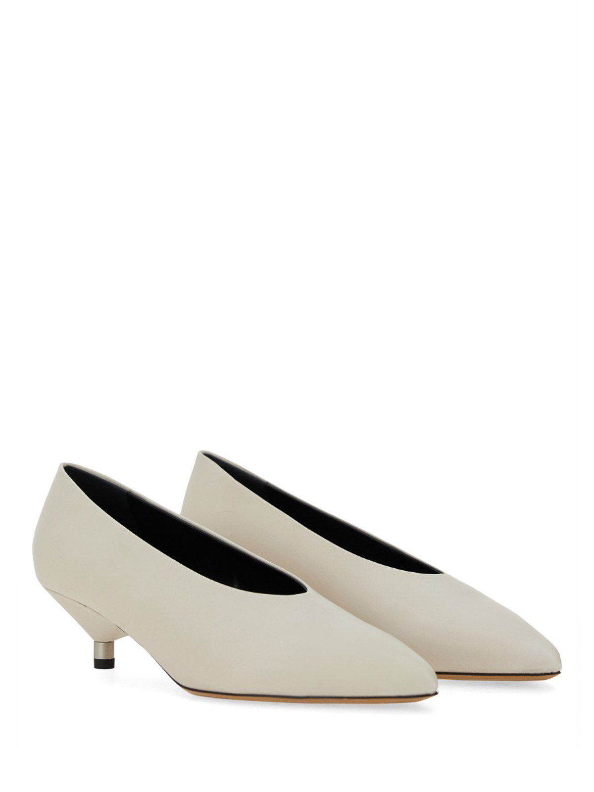 Shop Isabel Marant Leather Ebisa Pumps In White