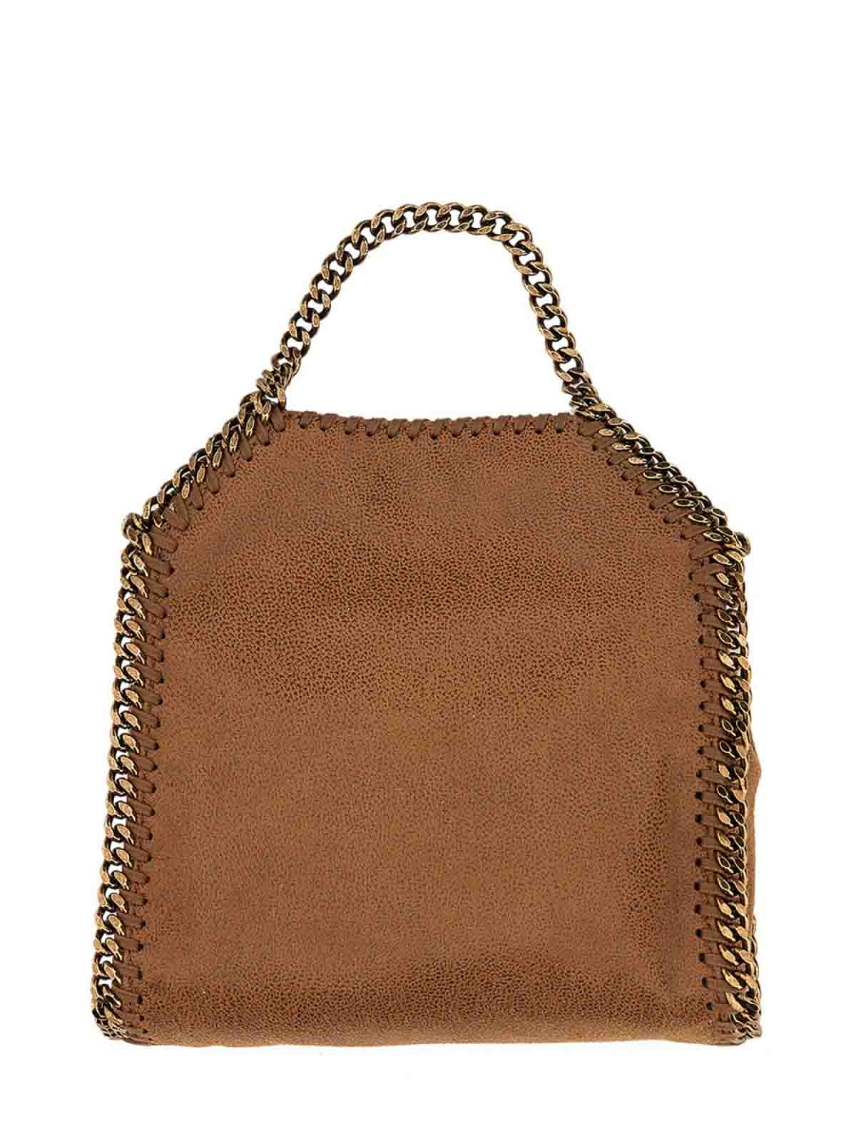 Shop Stella Mccartney Falabella Tiny Bag In Light Brown