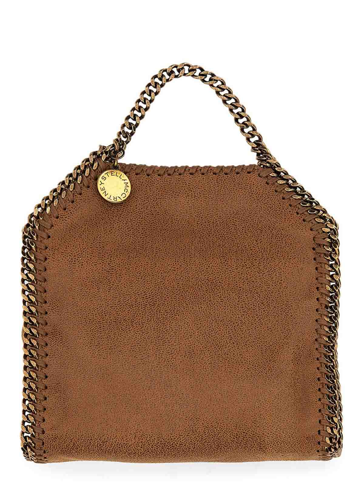 Shop Stella Mccartney Falabella Tiny Bag In Light Brown