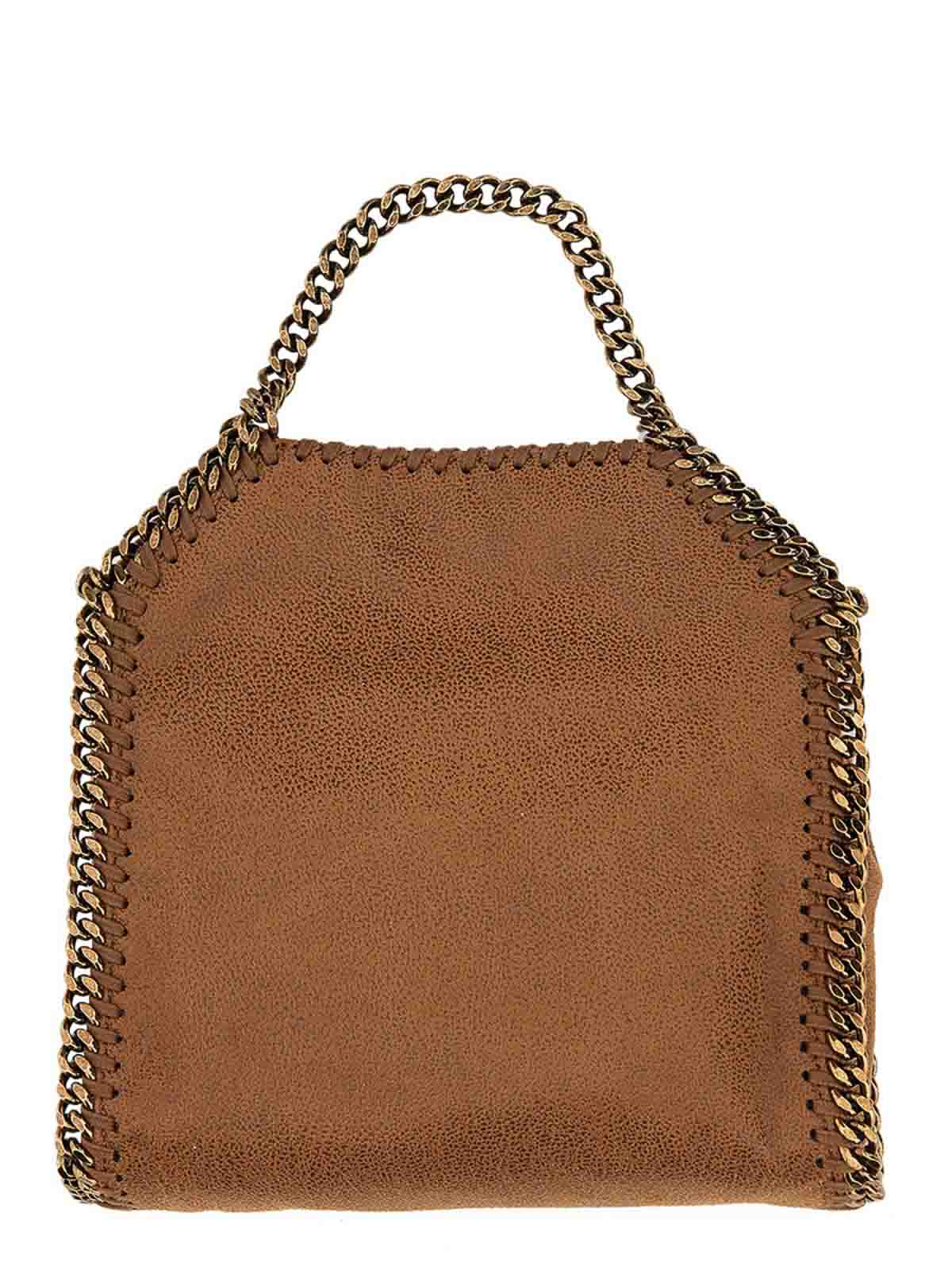 Shop Stella Mccartney Falabella Tiny Bag In Light Brown