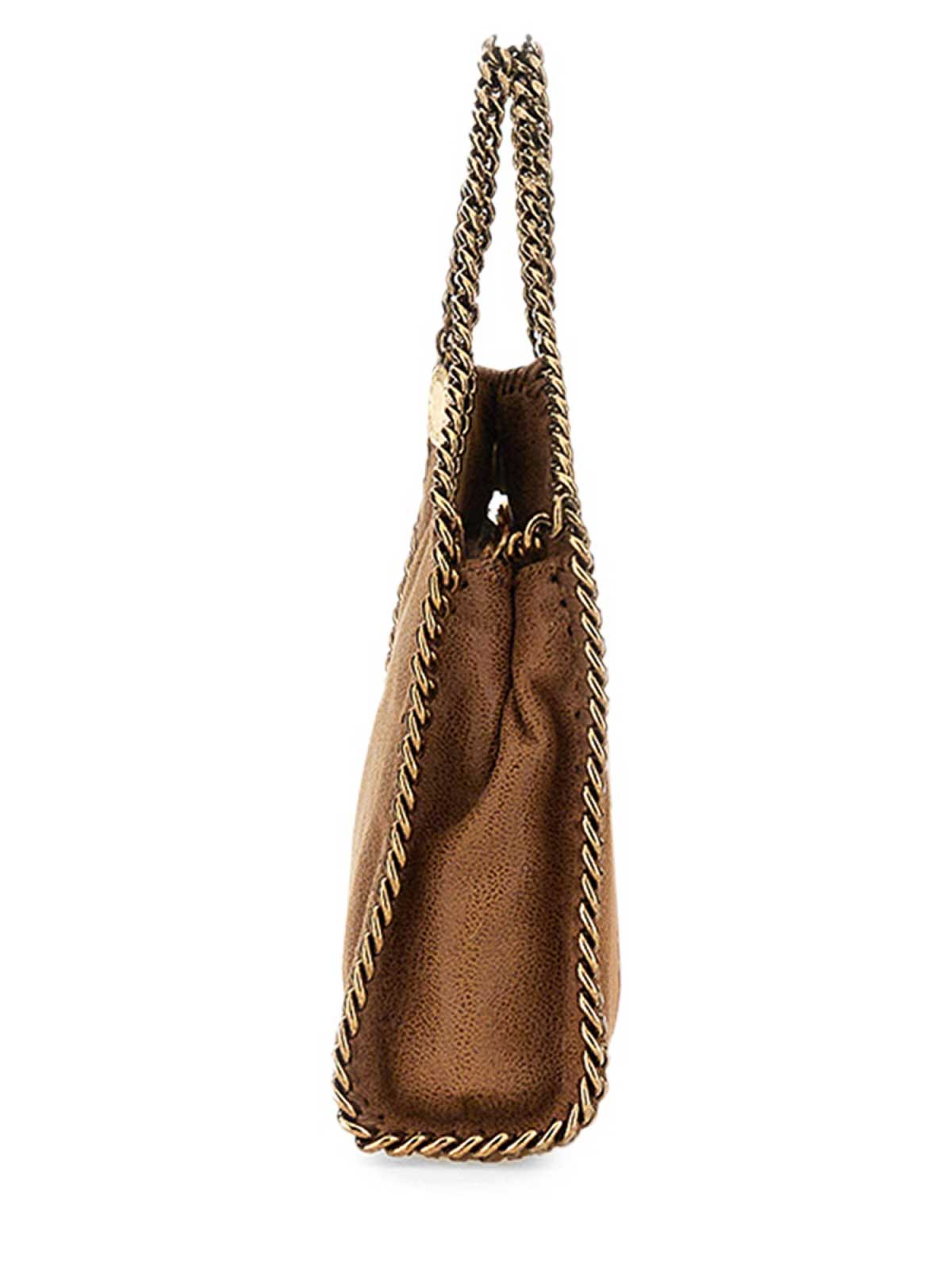 Shop Stella Mccartney Falabella Tiny Bag In Light Brown