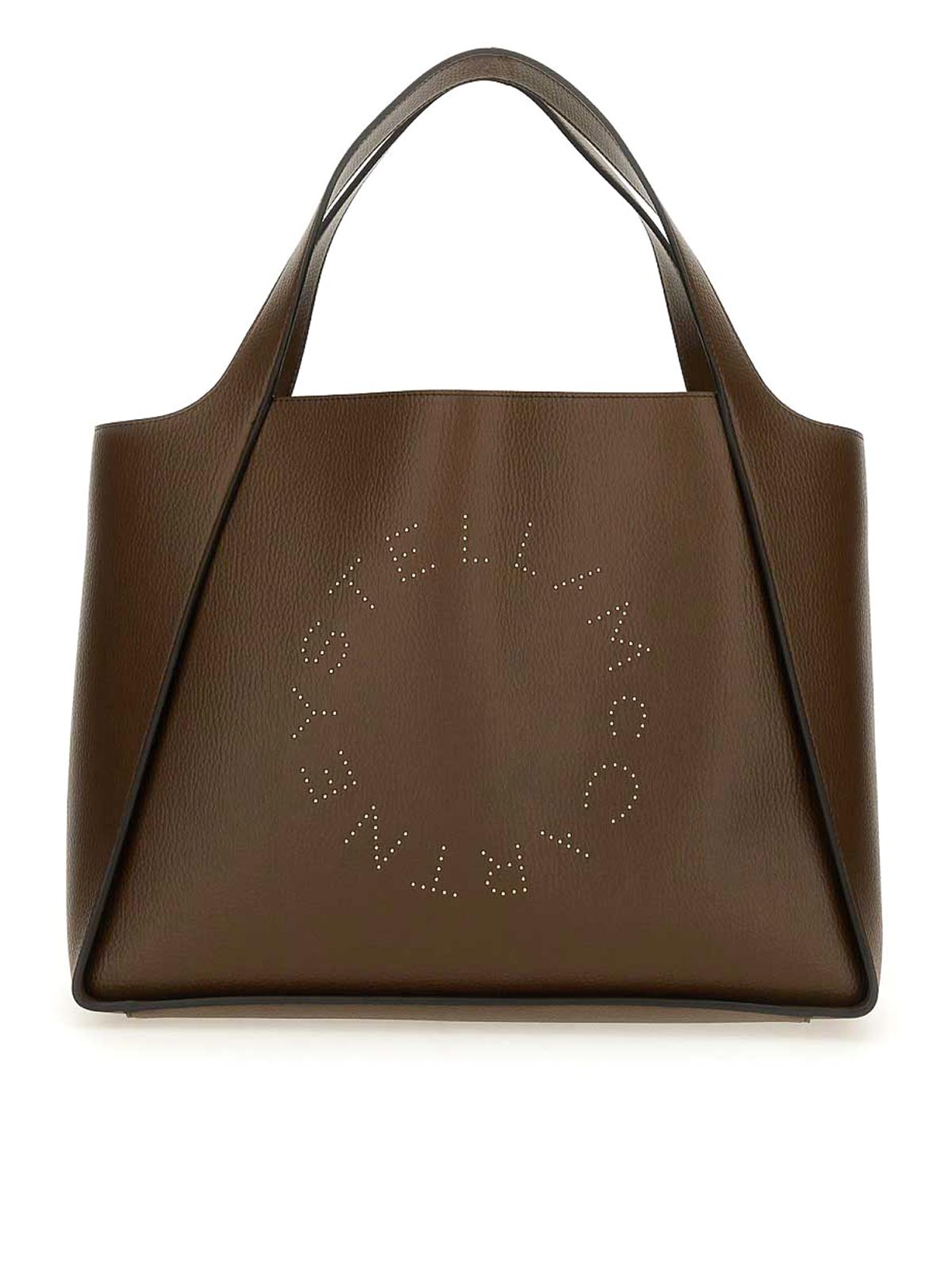 Shop Stella Mccartney Tote Bag With Logo In Brown