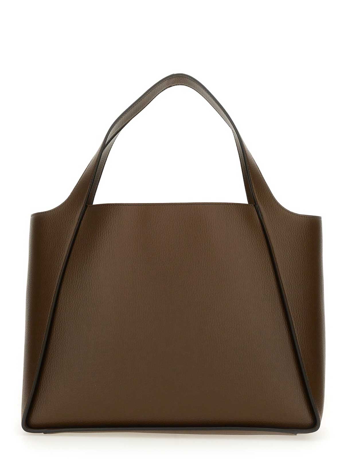 Shop Stella Mccartney Tote Bag With Logo In Brown