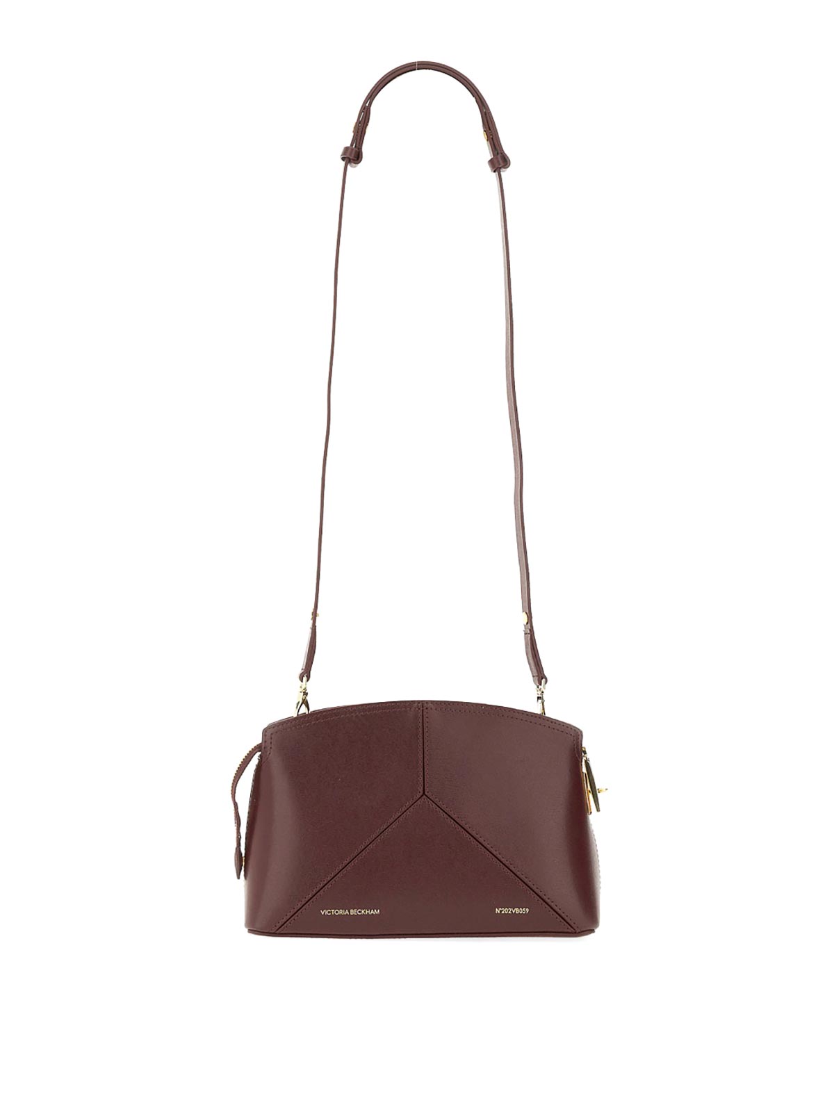 Shop Victoria Beckham Bag With Logo In Dark Red