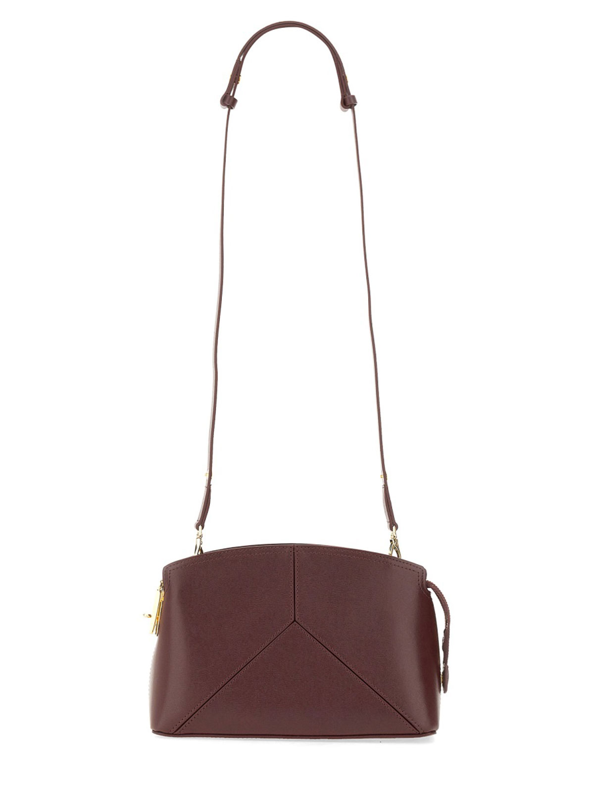 Shop Victoria Beckham Bag With Logo In Dark Red