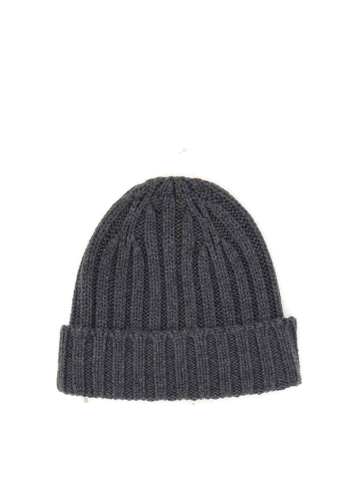 Shop Aspesi Beanie Hat In Grey