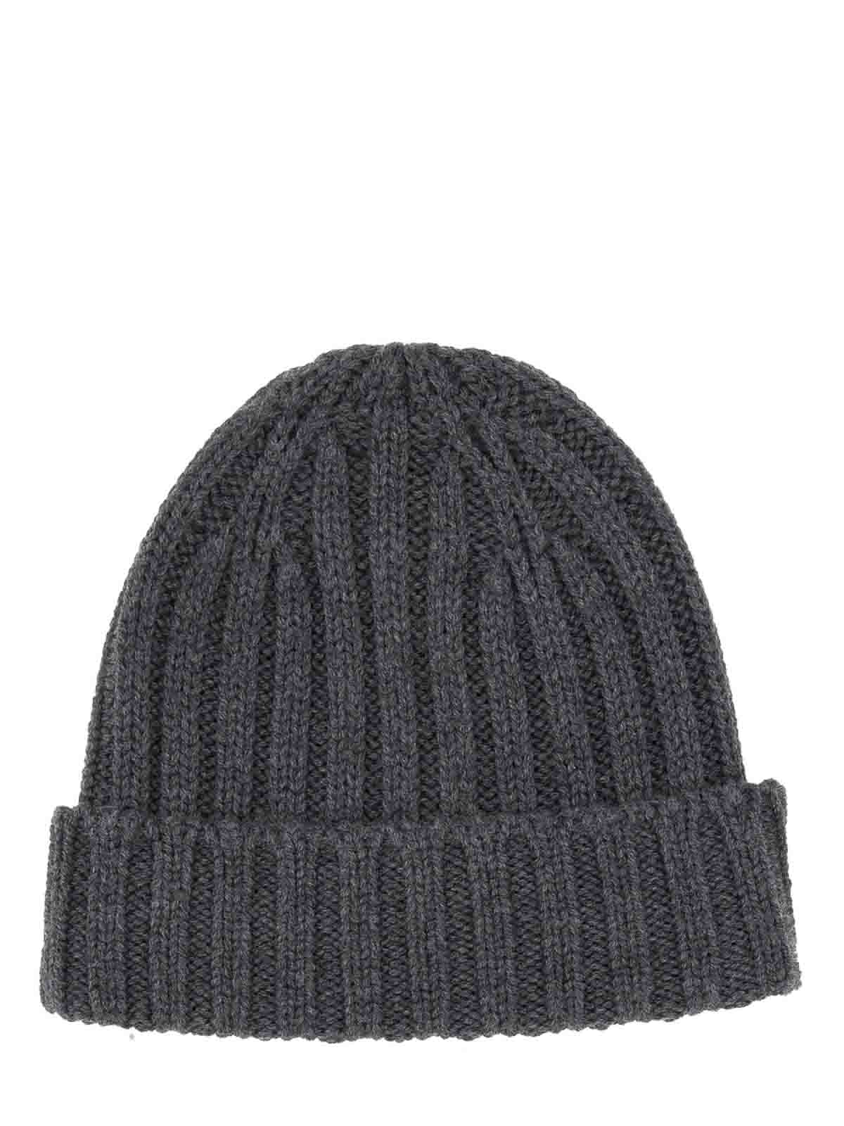 Shop Aspesi Beanie Hat In Grey