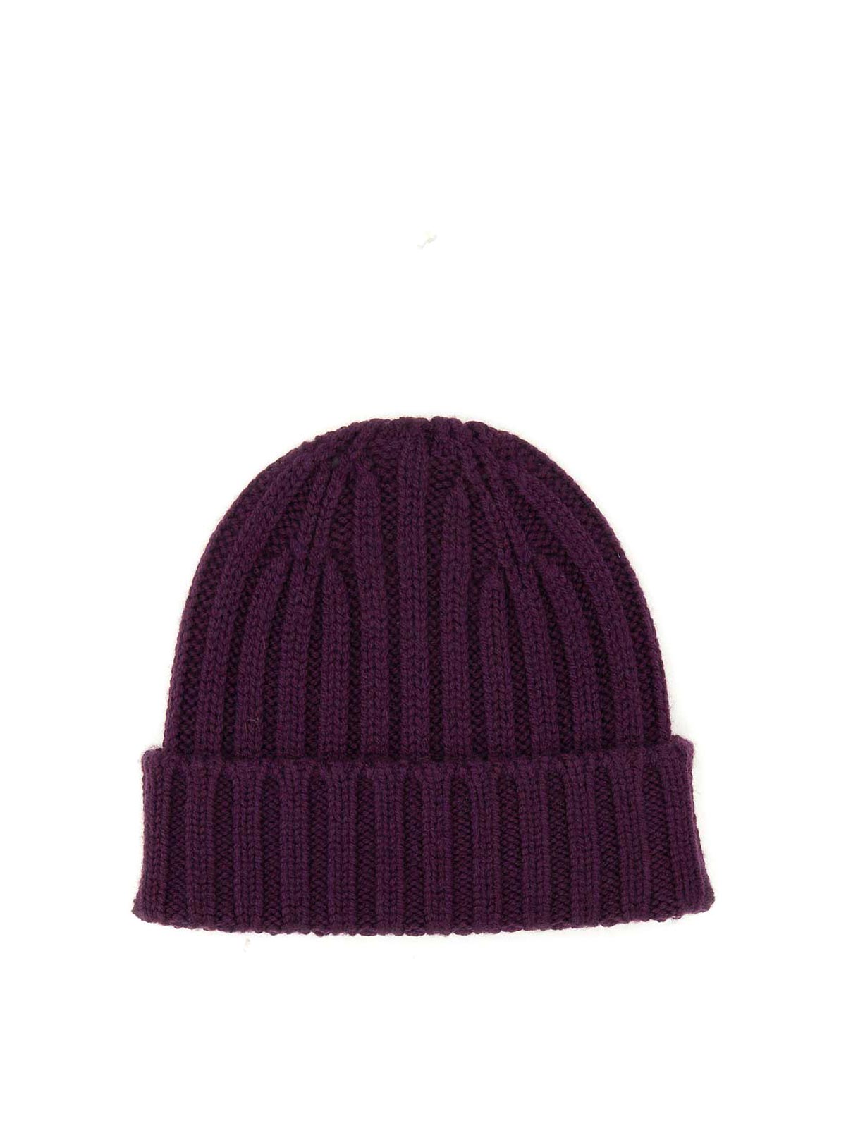 Shop Aspesi Beanie Hat In Purple