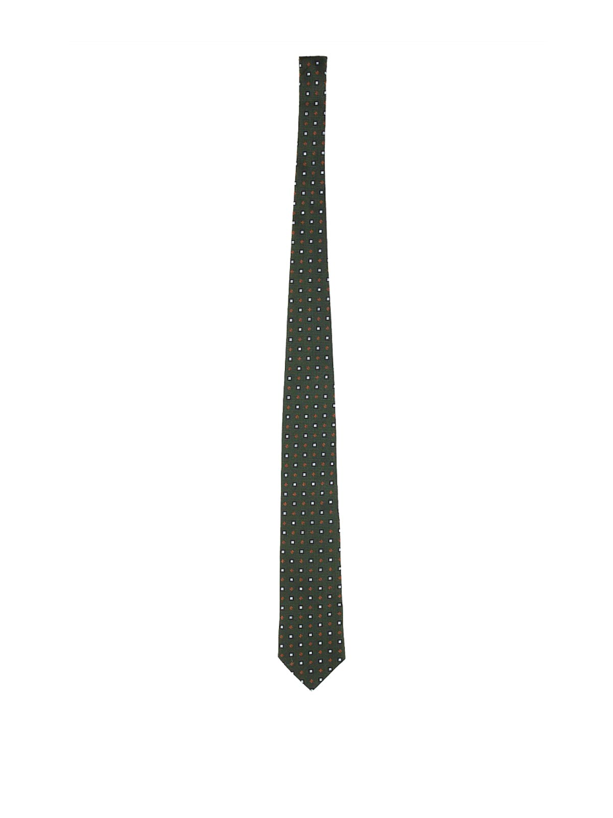 Shop Etro Silk Tie In Green