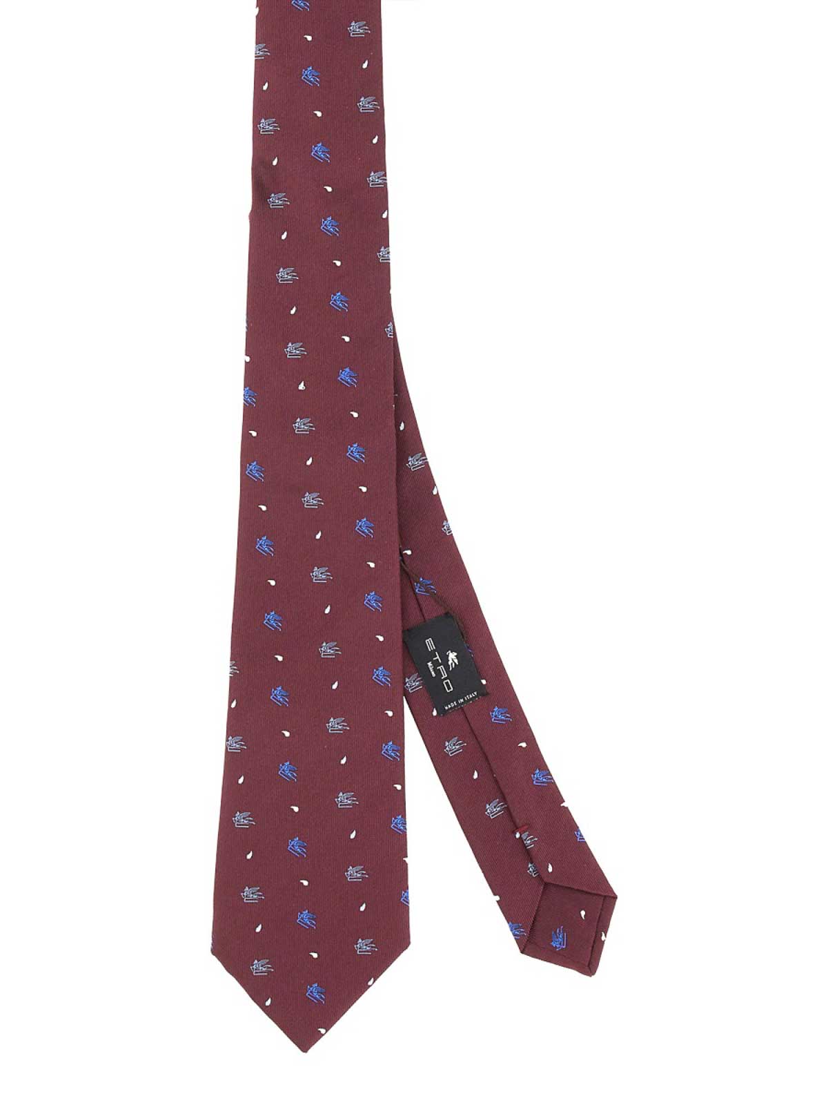 Shop Etro Silk Tie In Multicolour