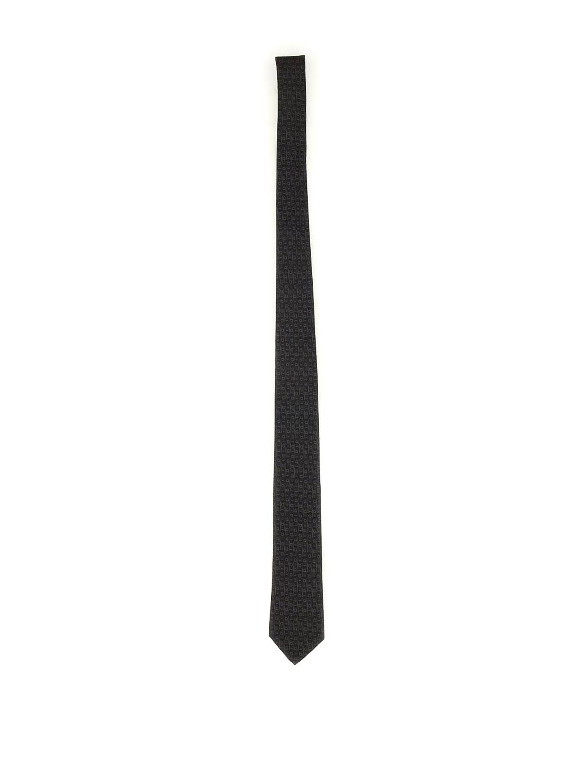 Shop Ferragamo Gancini Jacquard Tie In Black