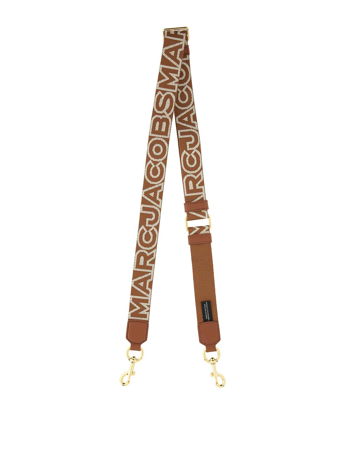 Shop Marc Jacobs Fabric Strap With Logo In Light Brown