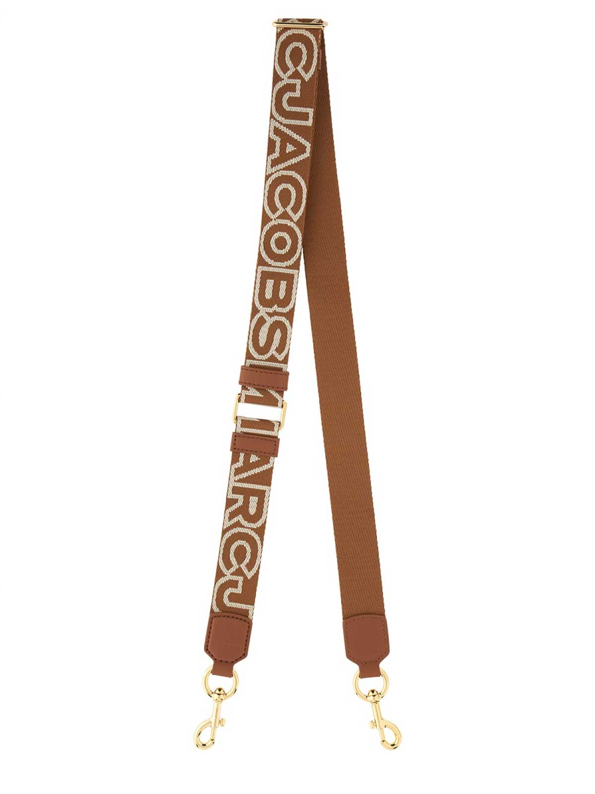 Shop Marc Jacobs Fabric Strap With Logo In Light Brown