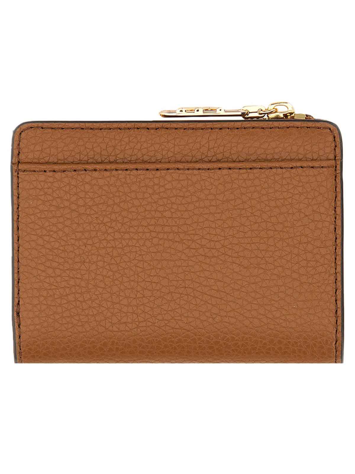 Shop Michael Michael Kors Leather Wallet In Light Brown