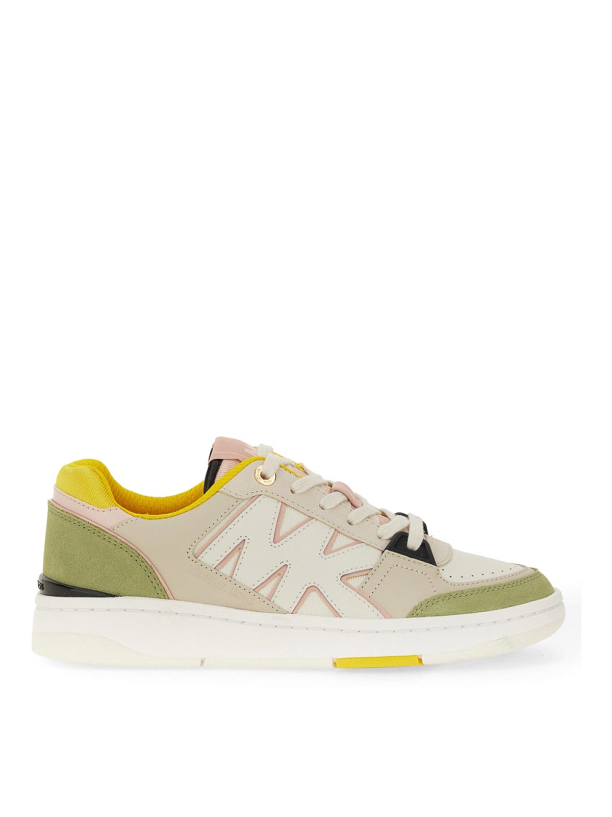 Shop Michael Michael Kors Leather Sneaker In Multicolour