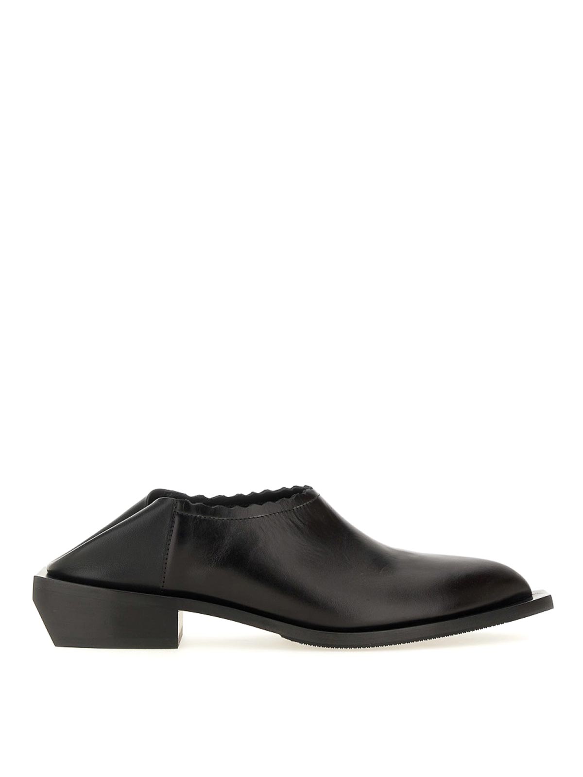 Shop Moschino Leather Classic Shoes In Black