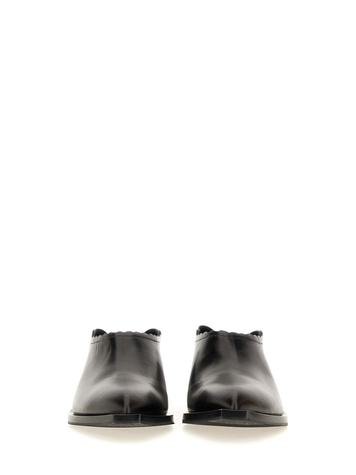 Shop Moschino Leather Classic Shoes In Black