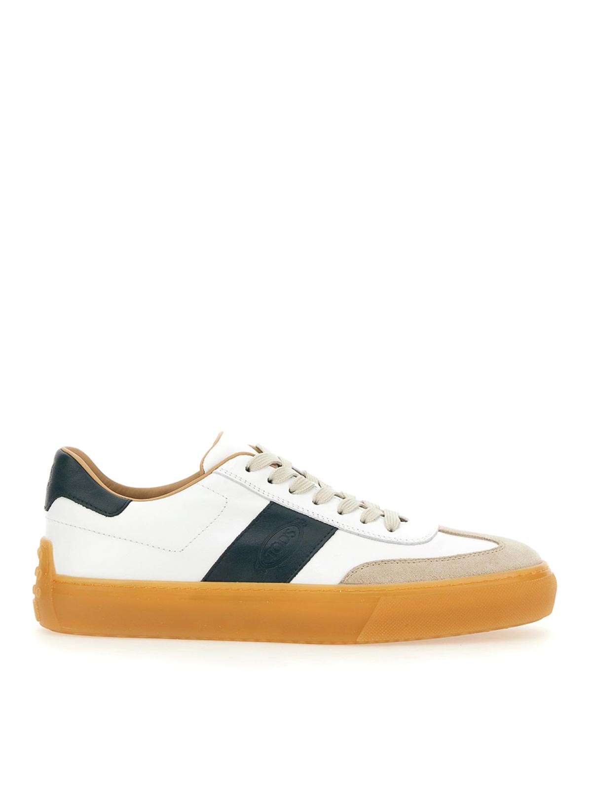 Shop Tod's Leather Sneaker In White