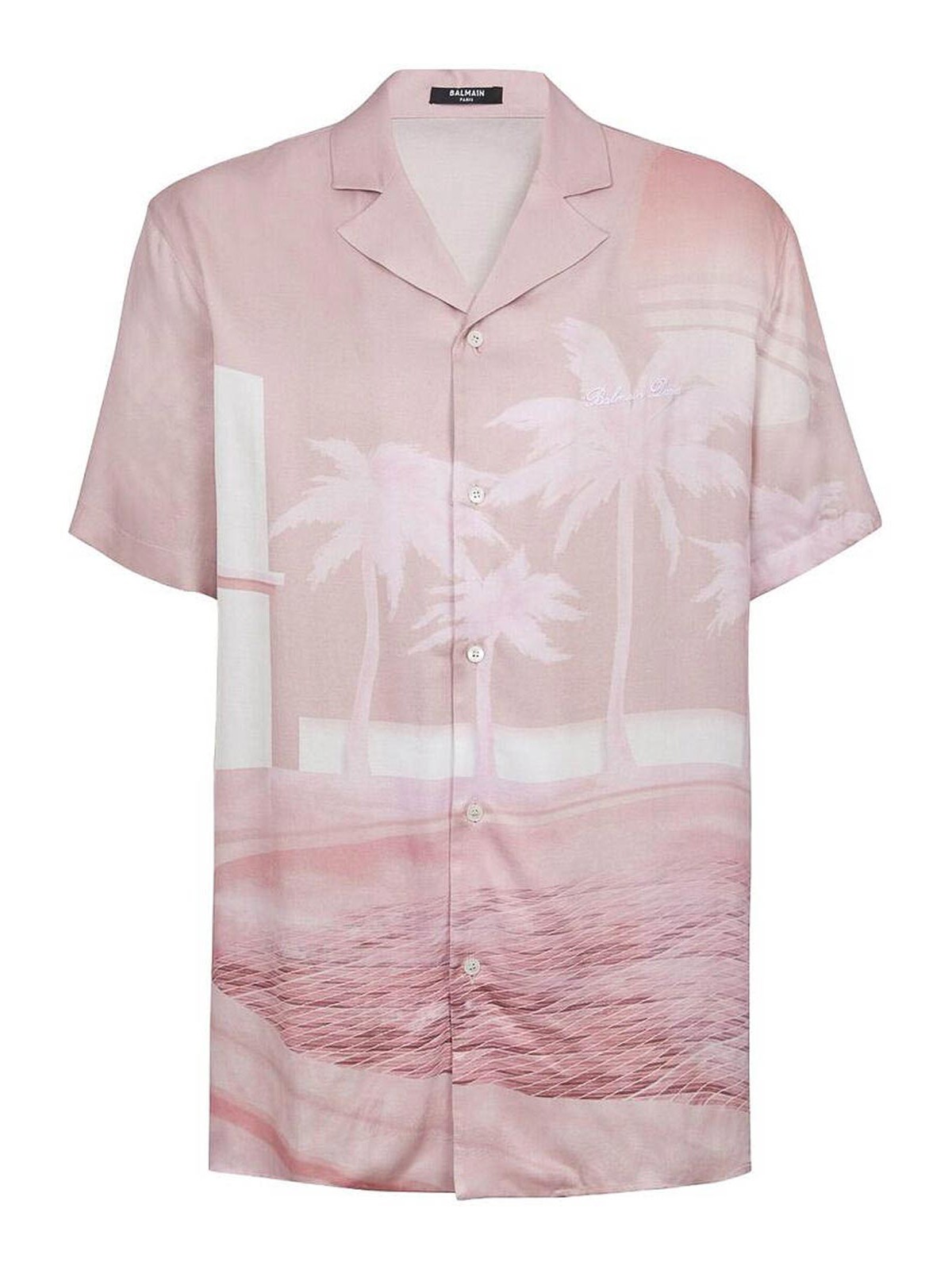 Shop Balmain Shirt In Rosado