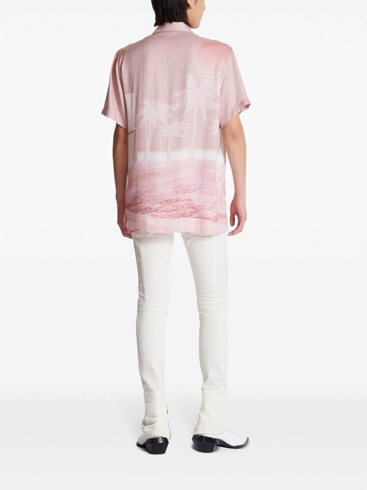 Shop Balmain Shirt In Rosado