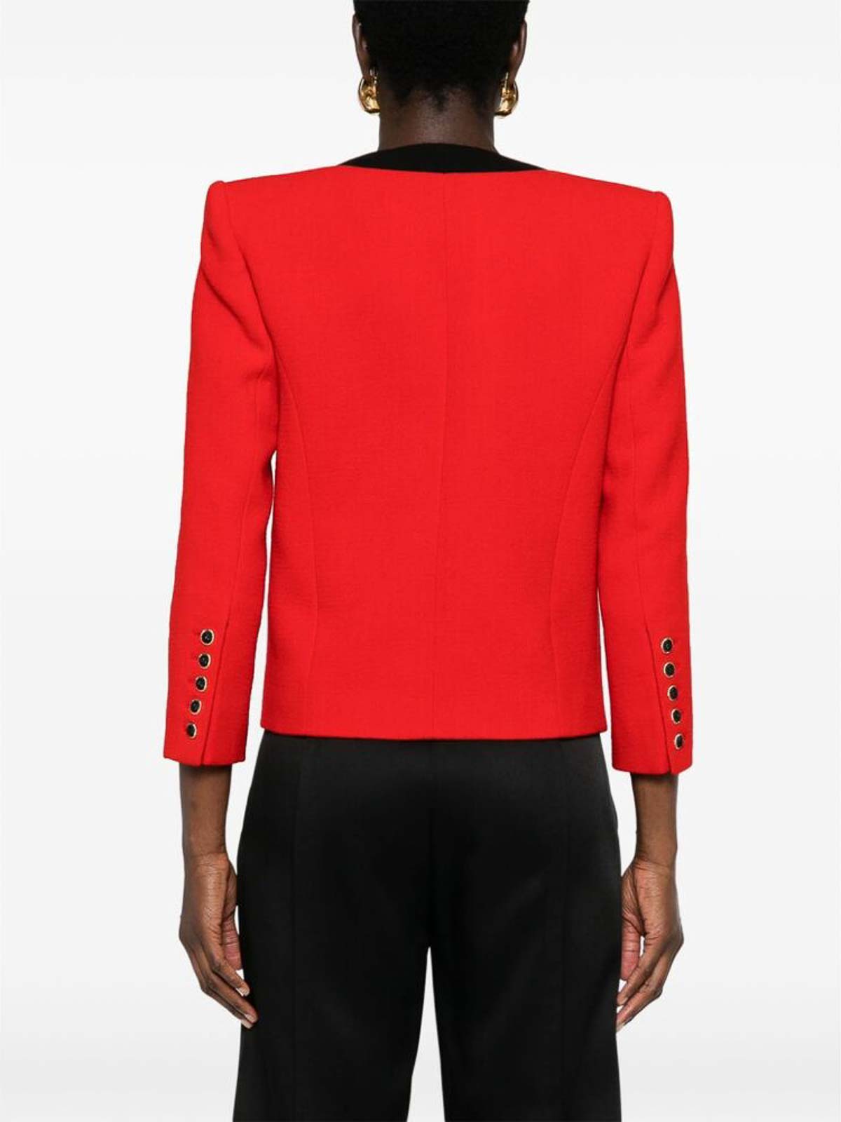 Shop Balmain Jacket In Rojo