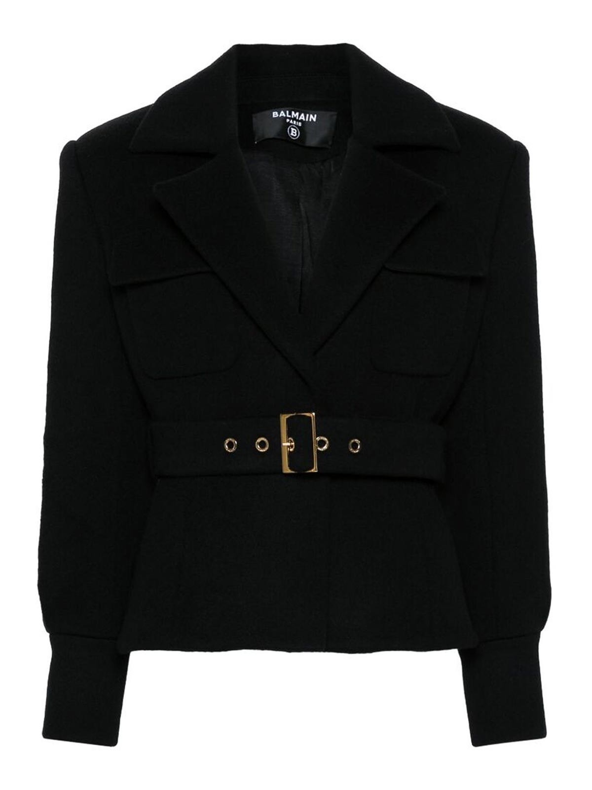 Shop Balmain Coat In Negro