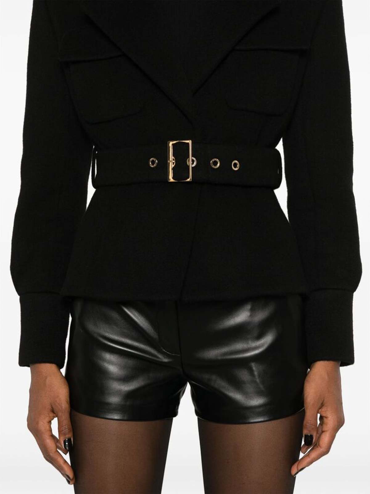 Shop Balmain Coat In Negro