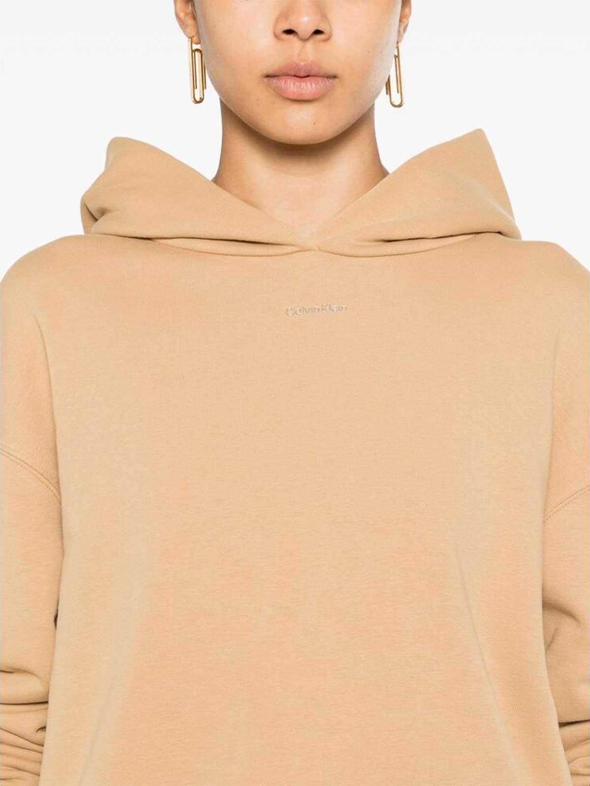 Shop Calvin Klein Sweatshirt In Camel