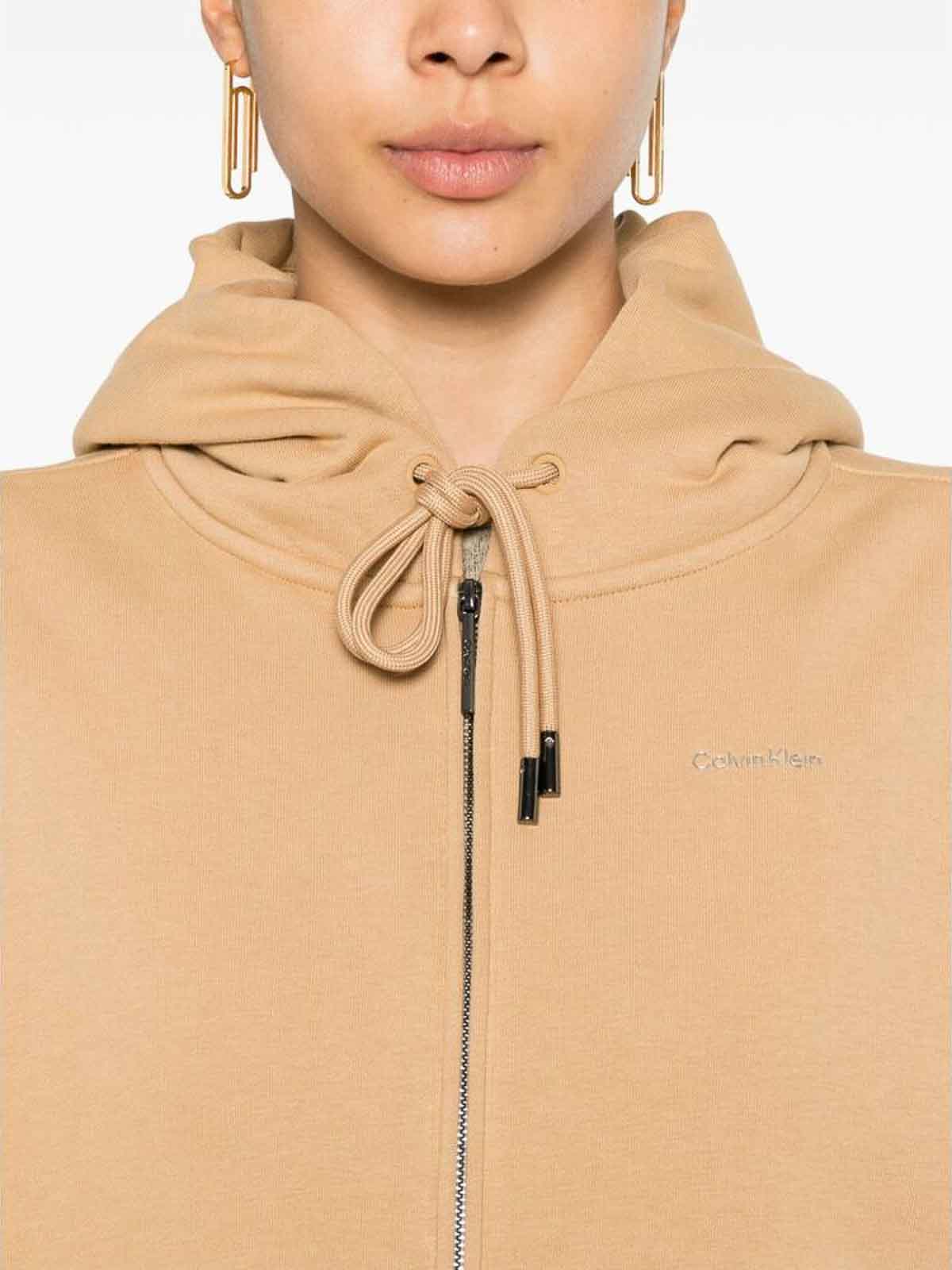 Shop Calvin Klein Sweatshirt In Camel