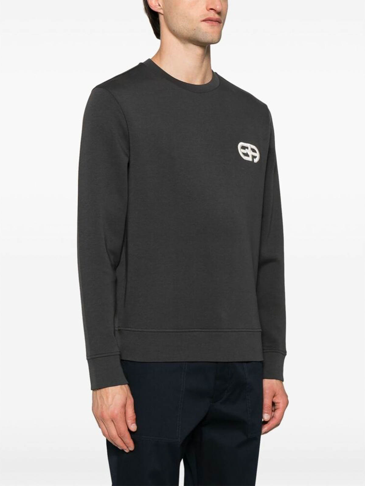 Shop Emporio Armani Sweatshirt In Grey