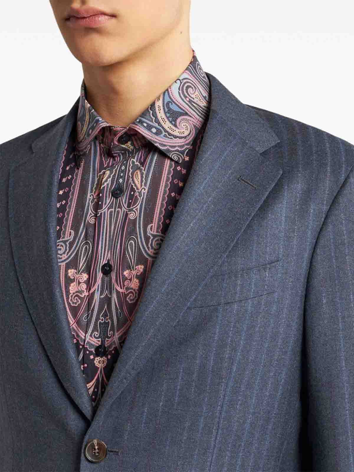 Shop Etro Suit In Blue