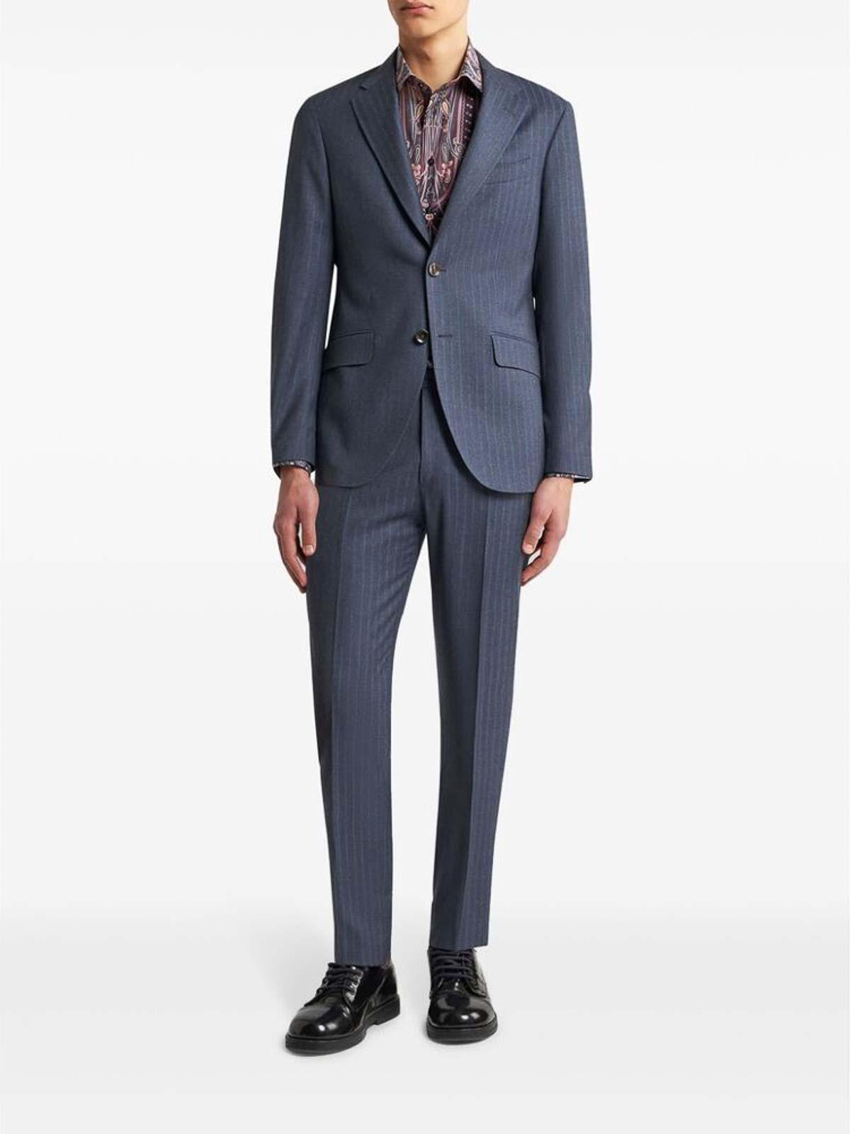 Shop Etro Suit In Blue