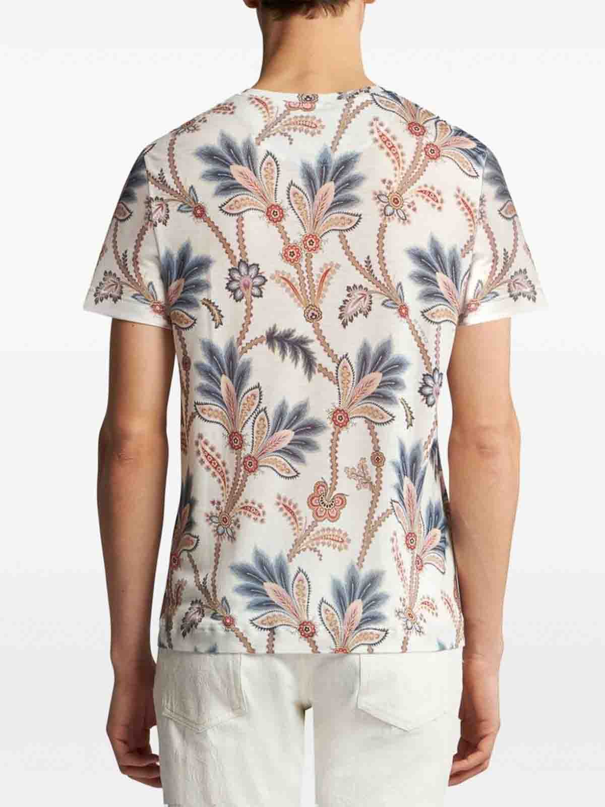 Shop Etro T-shirt In Cream