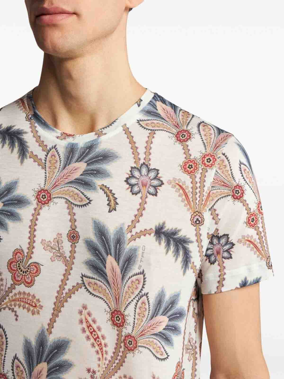 Shop Etro T-shirt In Cream