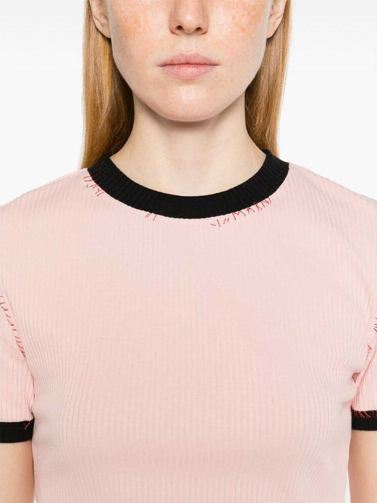 Shop Marni T-shirt In Nude & Neutrals