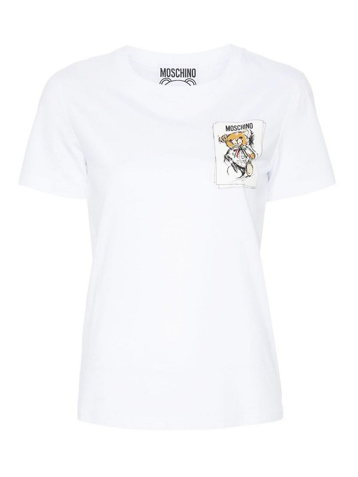 Shop Moschino T-shirt In White