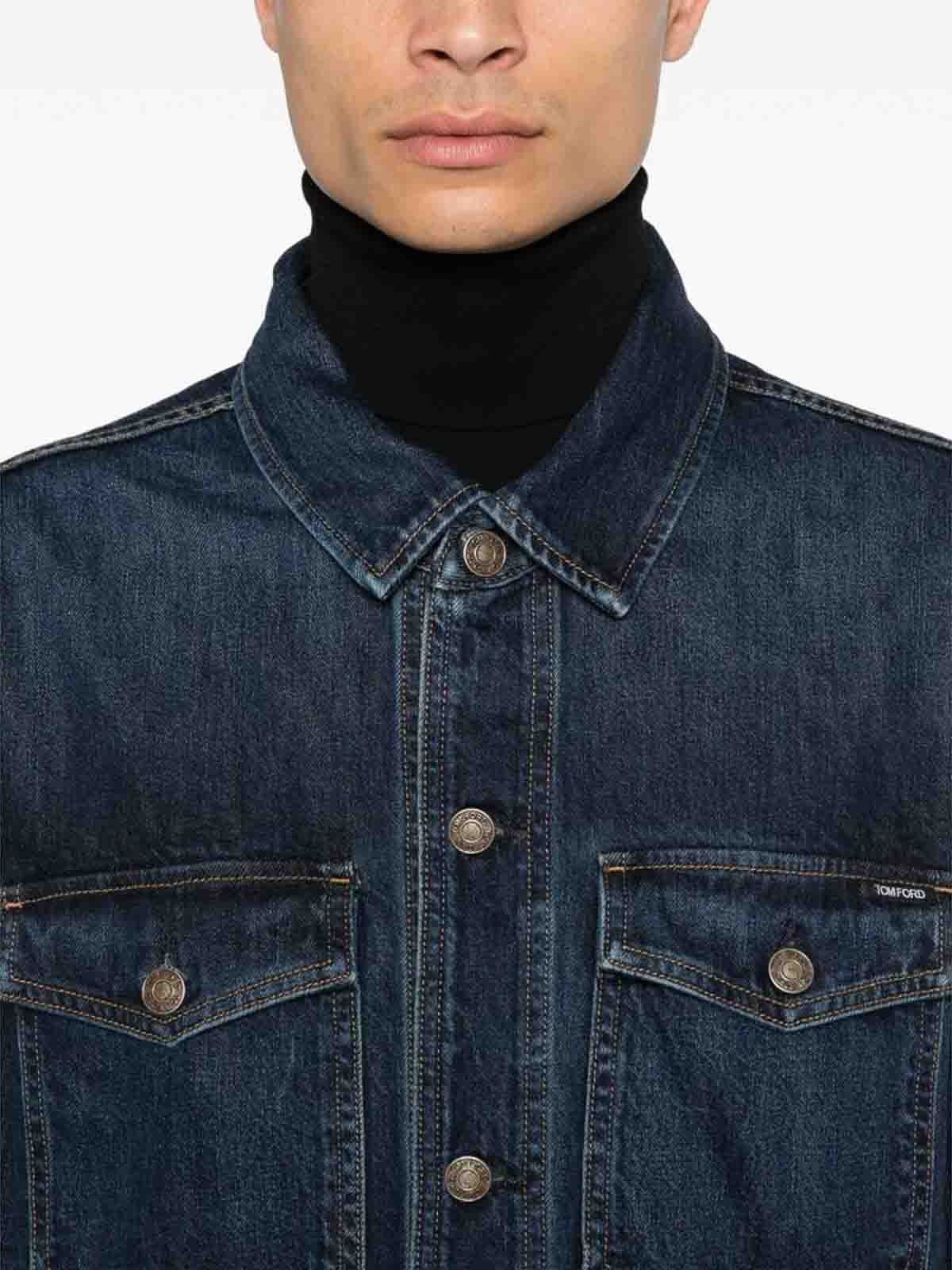 Shop Tom Ford Jacket In Blue