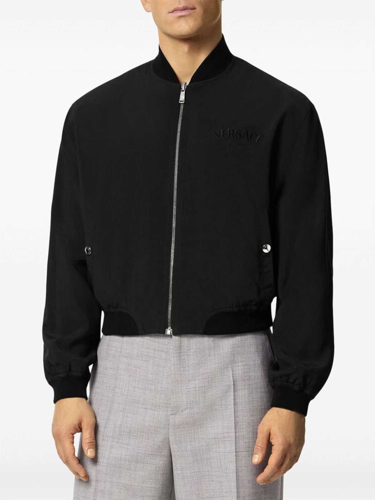 Shop Versace Jacket In Black