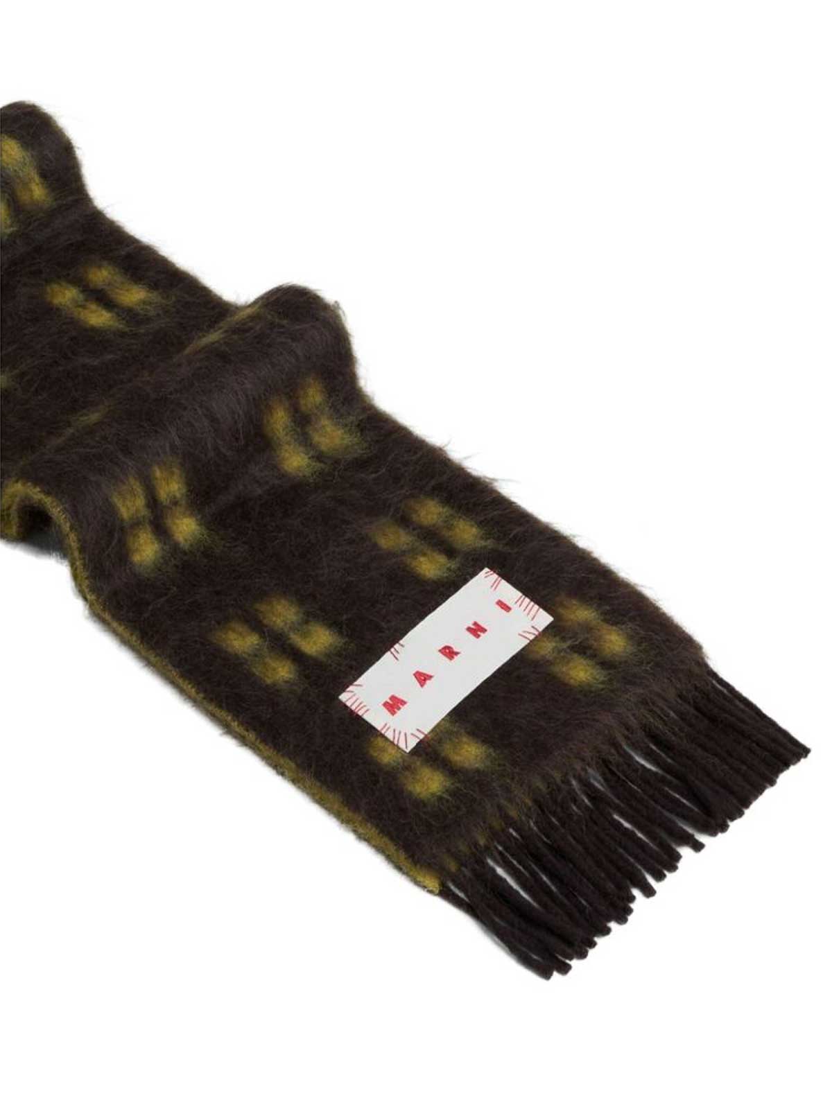 Shop Marni Scarf In Brown