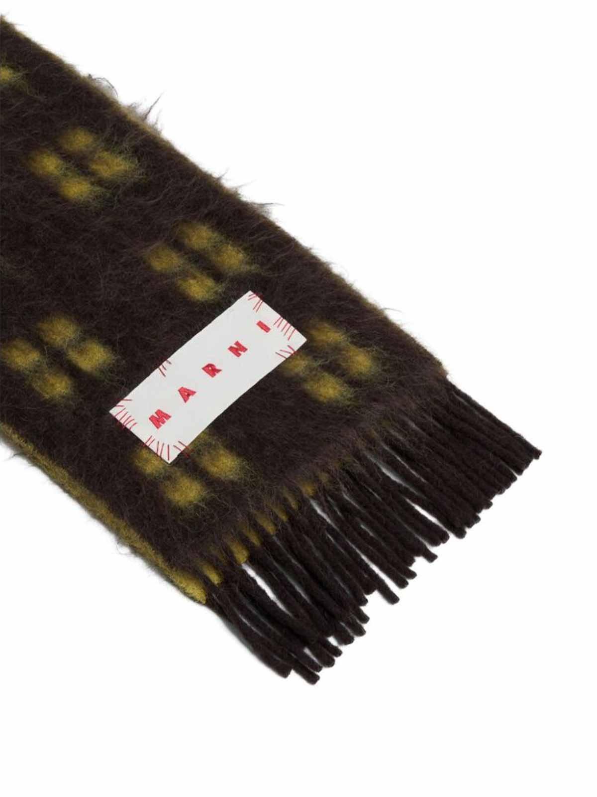 Shop Marni Scarf In Brown