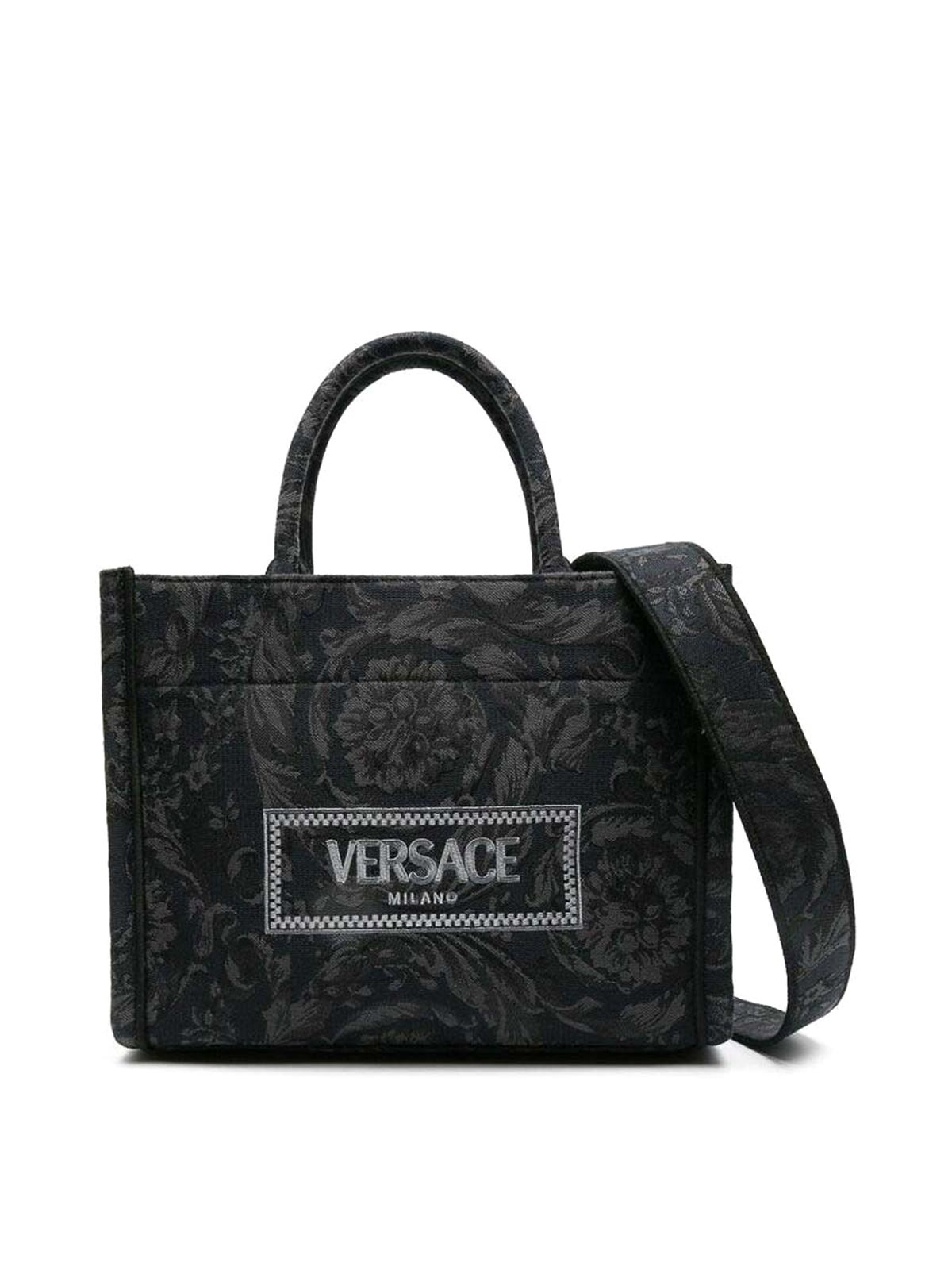 Shop Versace Bag In Dark Grey