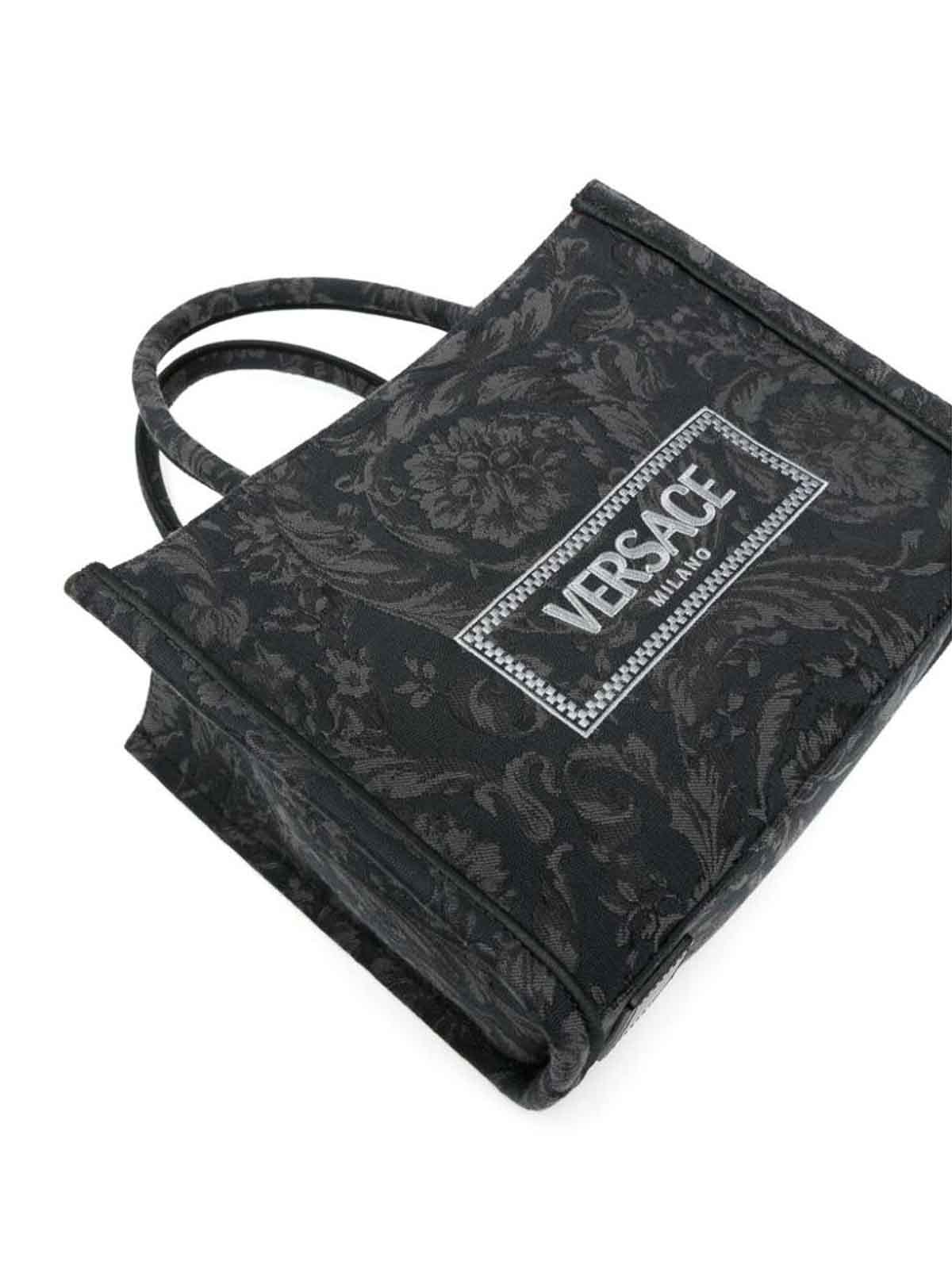 Shop Versace Bag In Dark Grey