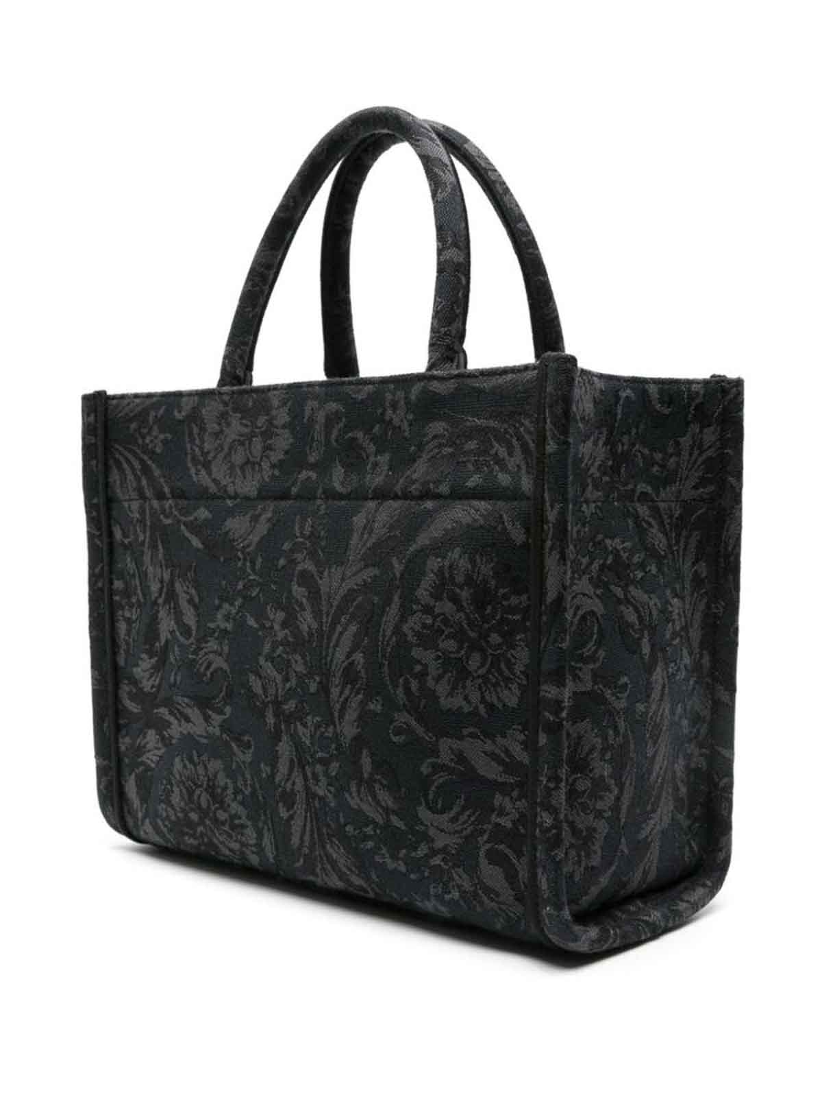 Shop Versace Bag In Dark Grey