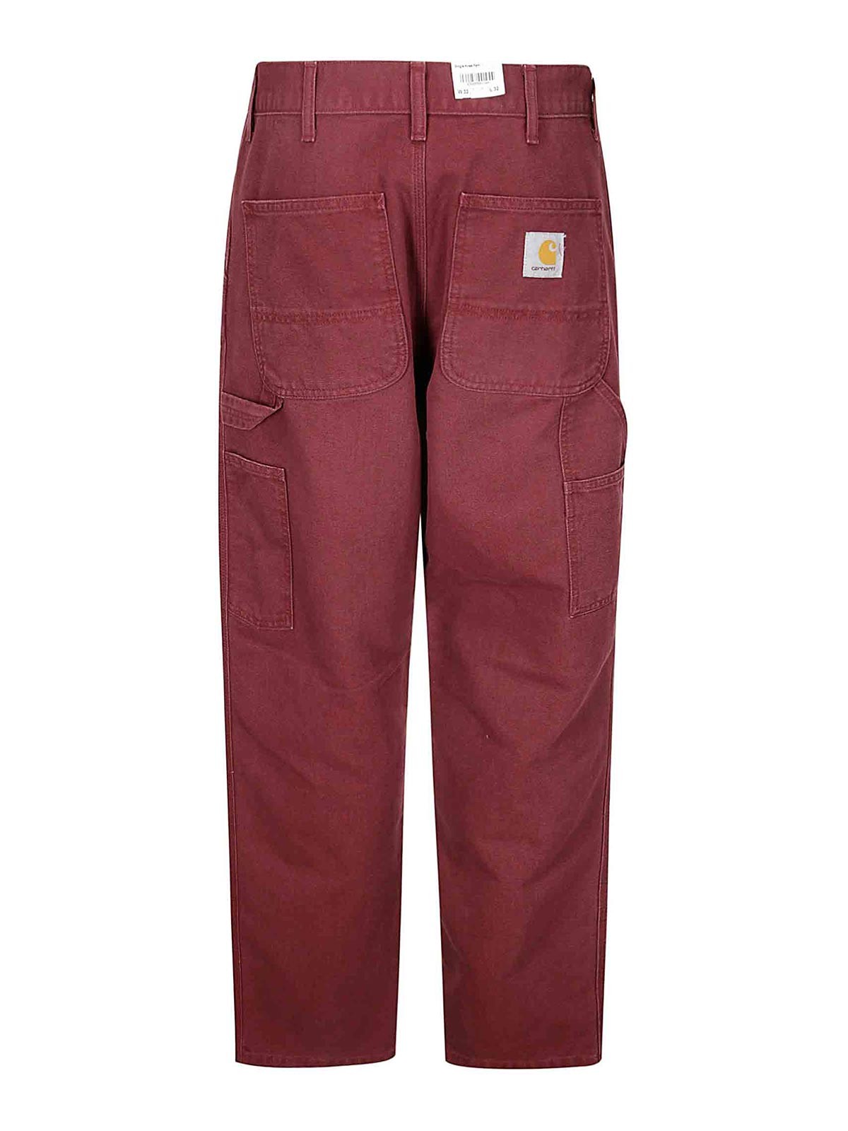 Shop Carhartt Single Knee Pant Dearborn In Dark Red