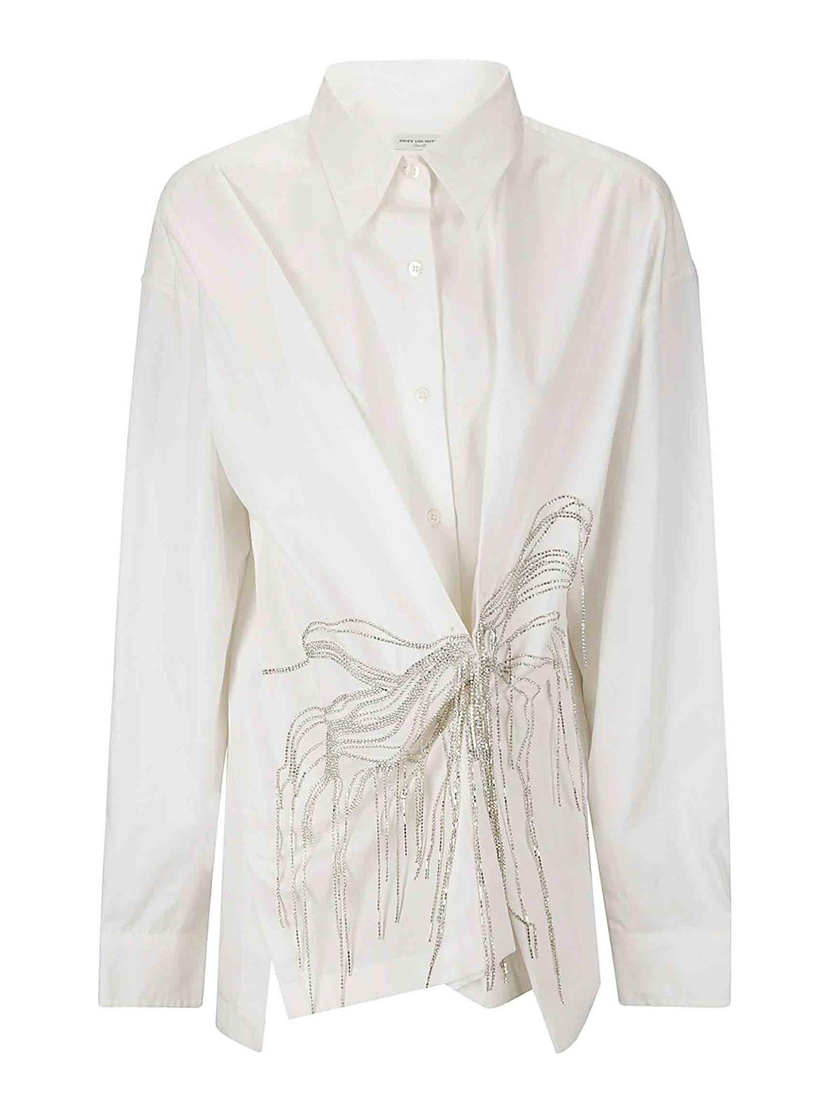 Shop Dries Van Noten Cotton Shirt In Cream