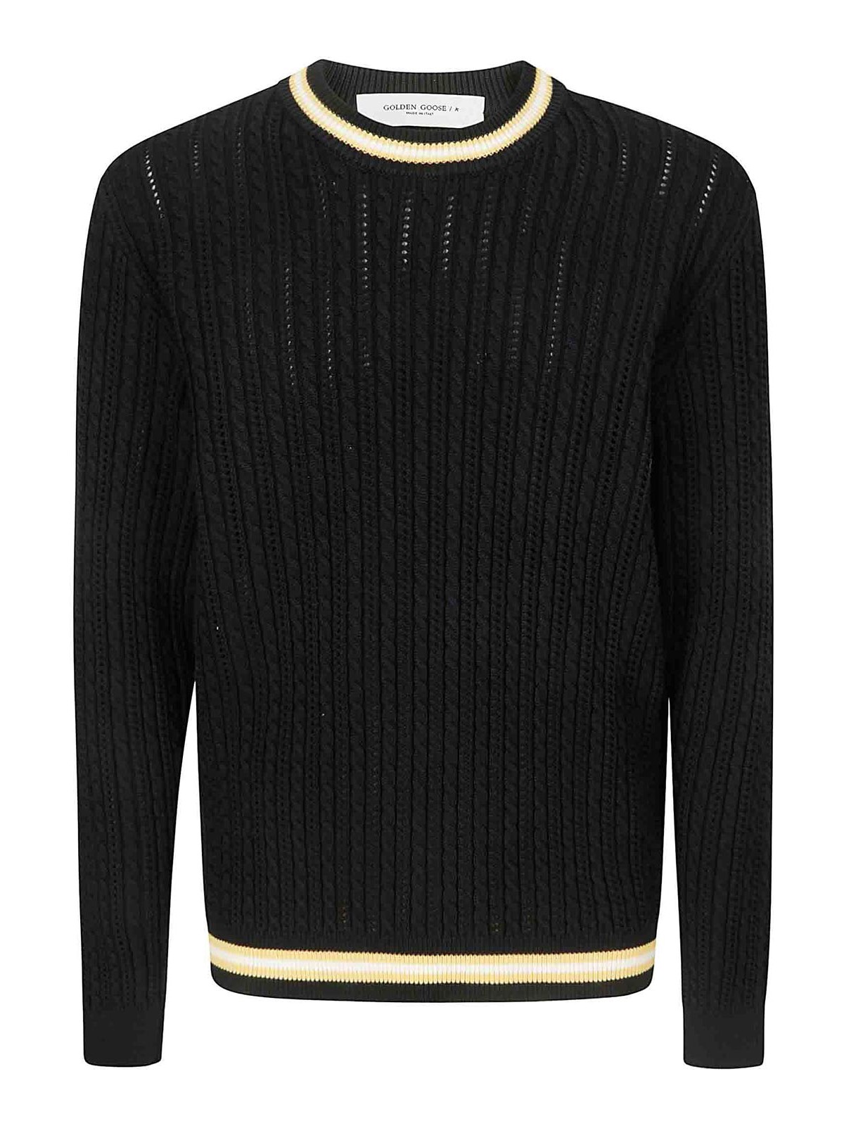 Shop Golden Goose Journey Ms Regular Knit Crew Neck In Dark Blue